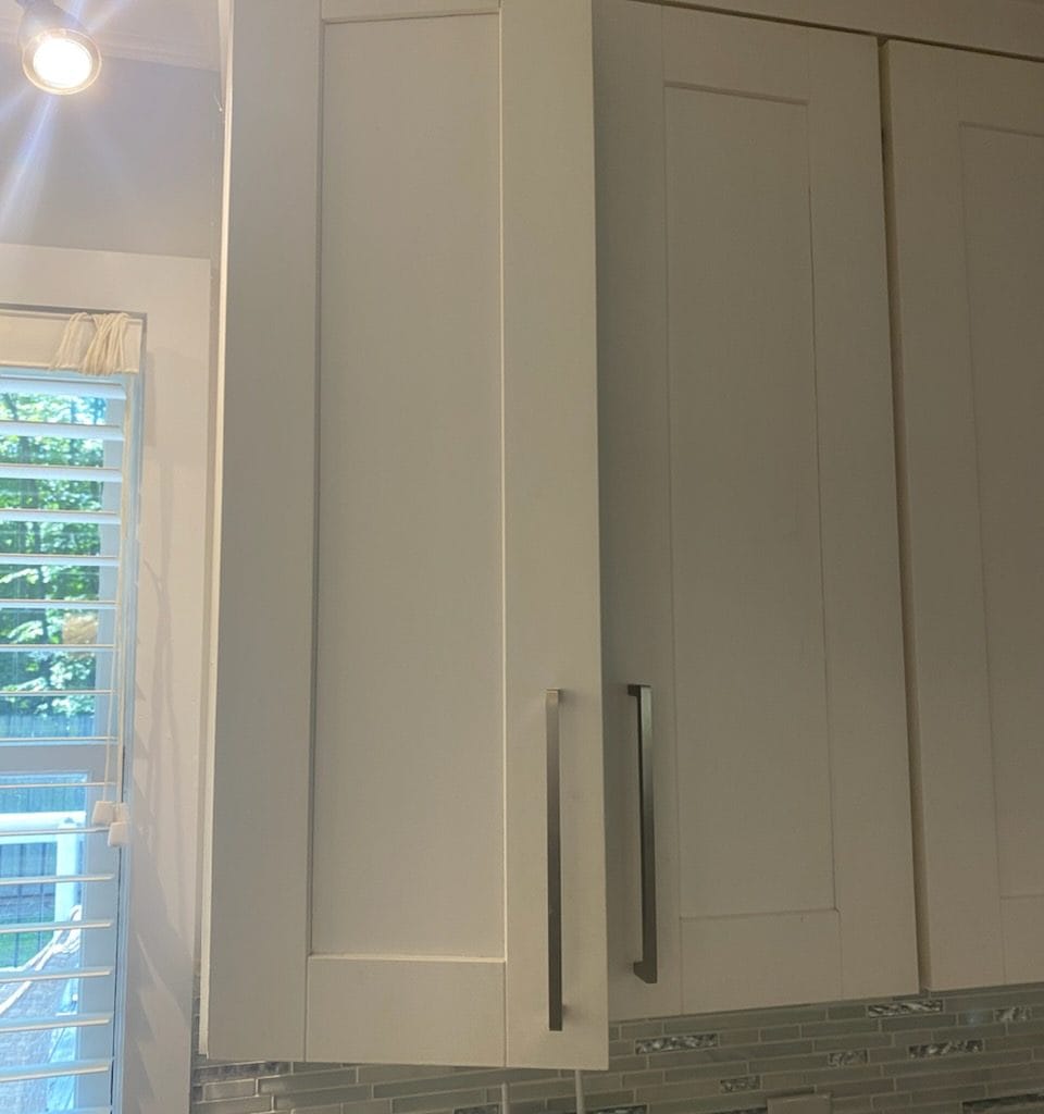 One of the unexpected home repairs we do - kitchen cabinet door not closing