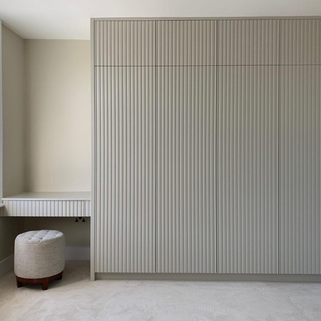 Wardrobe assembly in Charlotte NC – shaker door wardrobe installed in Ballantyne bedroom