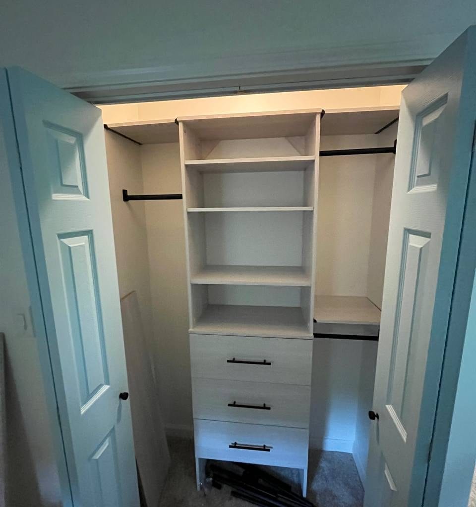 Closet organizer storage solutions