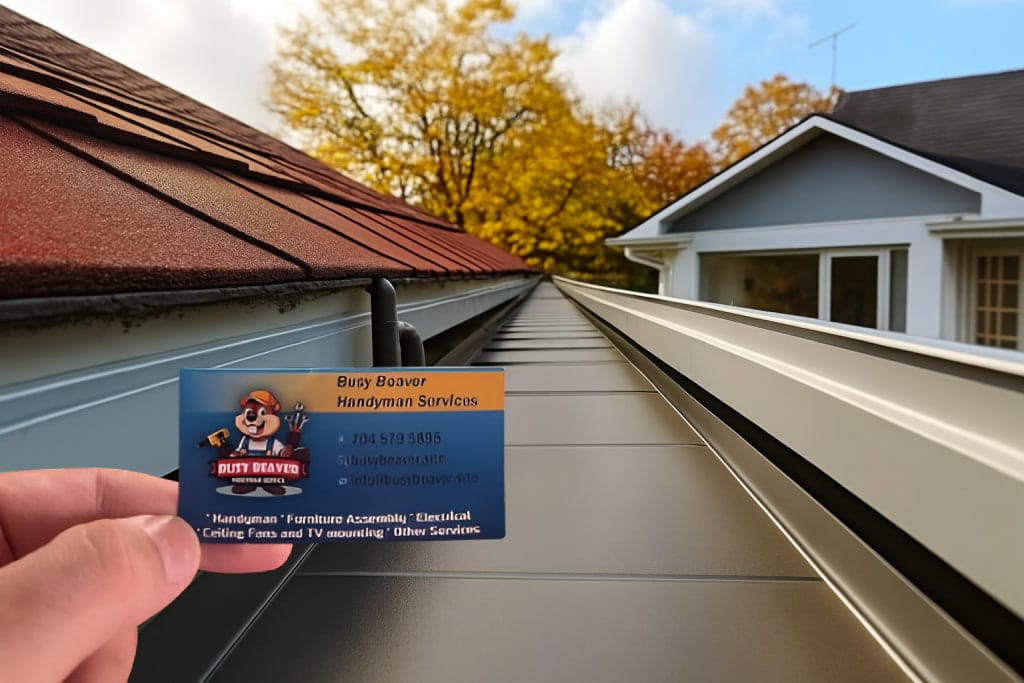 Gutter services in Waxhaw NC by Busy Beaver Handyman Services.