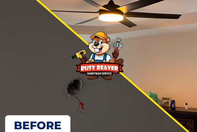 See the 7 best reliable results of our ceiling fan installation services in Charlotte.