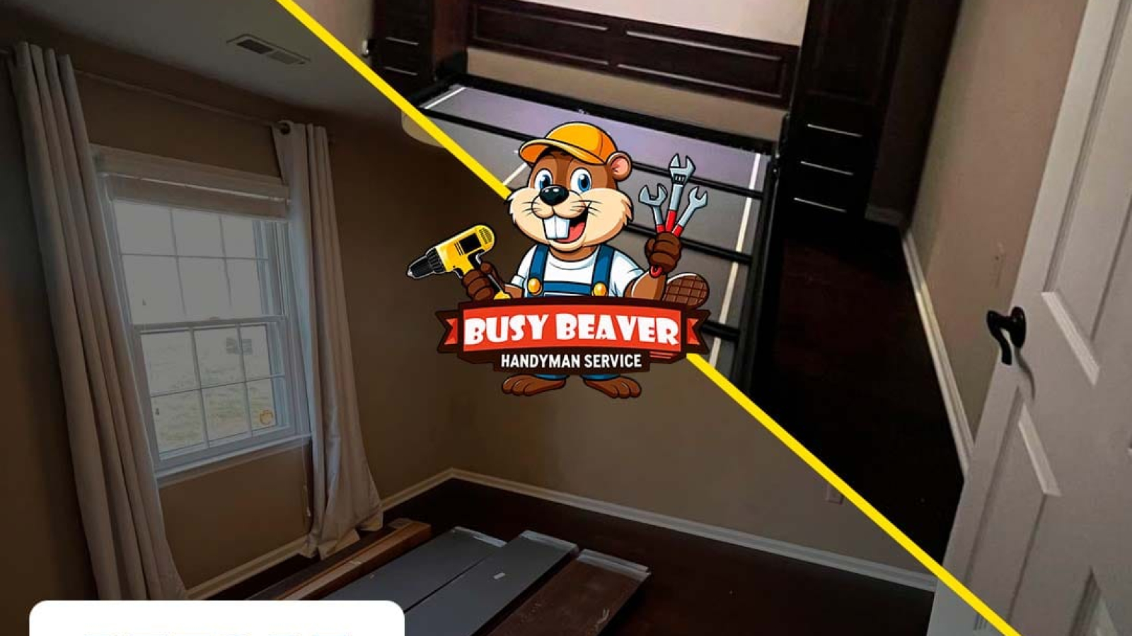 Professional ceiling fan installation in a Charlotte NC home by Busy Beaver Handyman Services.